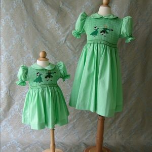 Saint Patrick’s Day Smocked Dress Green Cotton